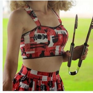 Bernie Dexter Trixie BBQ crop top medium